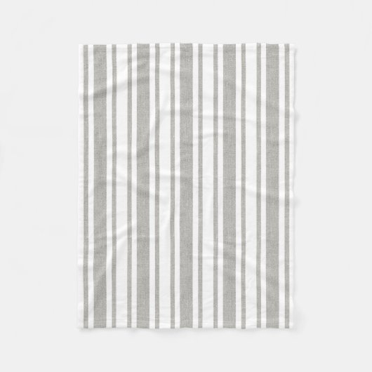 Couverture rayée grise et blanche (Devant)