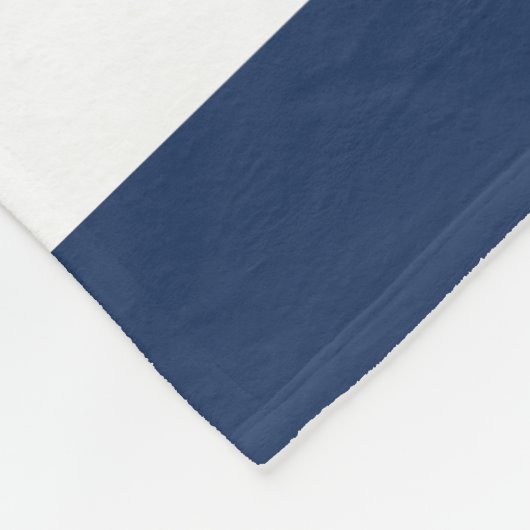 Couverture rayée marine - personnalisation (Coin)