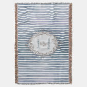 Couverture Rayure aquarelle bleu-gris baroque (devant Vertical)