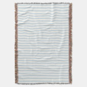 Couverture Rayures Blanches Bleu Ciel (devant Vertical)