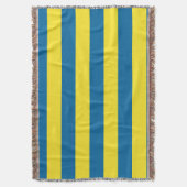 Couverture Rayures | Bleu et jaune | Personnalisable (devant Vertical)