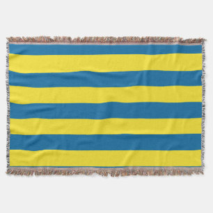 Couverture Rayures   Bleu et jaune   Personnalisable
