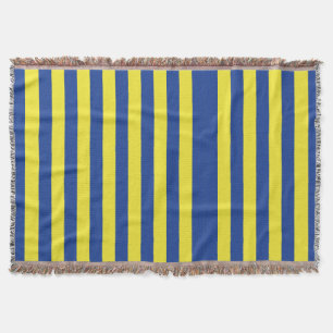 Couverture Rayures bleu foncé et jaune