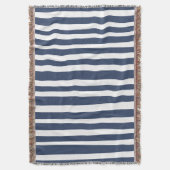 Couverture Râyures Bleu Marine Classiques | Style Marin Intem (devant Vertical)