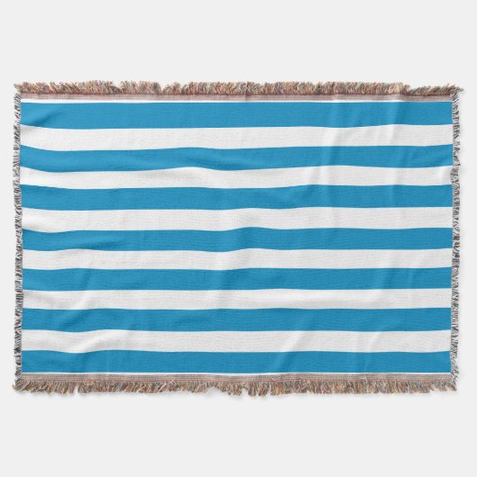 Couverture Rayures bleues de chaise longue (Devant)