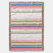 Couverture Rayures bleues, roses, amandes et café (devant Vertical)