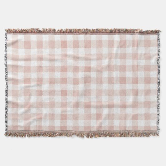 Couverture Rayures carreaux rose blush (Devant)