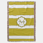 COUVERTURE RAYURES CHICS DE THROW_191 GOLD/WHITE (devant Vertical)