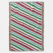 Couverture Rayures de bonbon Paillettes (devant Vertical)
