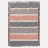 Couverture Rayures de gris fumeux avec l'accent de corail (devant Vertical)