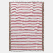 Couverture Rayures Rouges Blanches (devant Vertical)