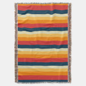 Couverture rayures rouges, bleues, orange et jaunes (devant Vertical)