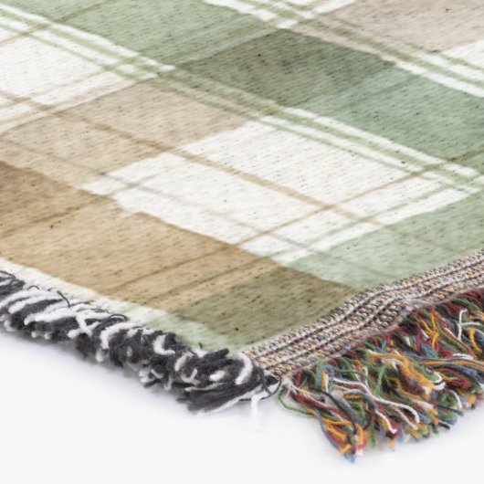 Couverture Rayures Vert Marron Bleu (Coin)