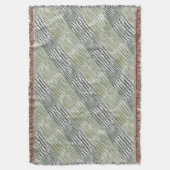 Couverture Rayures vertes tribales motif abstrait (devant Vertical)