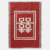 Couverture Rectangle double bonheur Mariage chinois classique (devant Vertical)