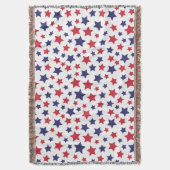 Couverture Red and Blue Stars, 4th of July, White Background (devant Vertical)