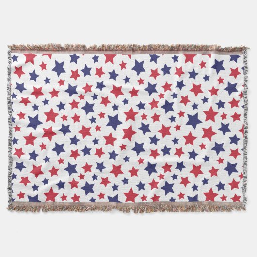 Couverture Red and Blue Stars, 4th of July, White Background (Devant)