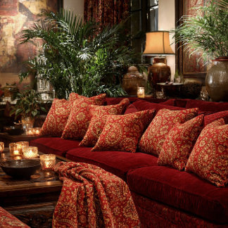 Couverture Red & Gold Paisley Toss Throw - Interior Decor