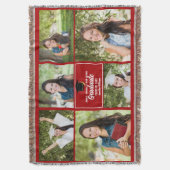 Couverture Red Graduate Photo Collage Custom 2025 Graduation (devant Vertical)