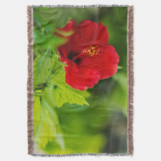 Couverture Red Hibiscus Hawaii Tropical (devant Vertical)