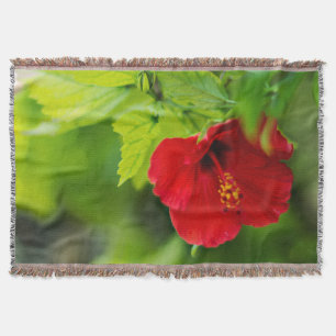 Couverture Red Hibiscus Hawaii Tropical
