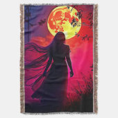 Couverture Red Moon Shadow Woman Conception de mystère (devant Vertical)