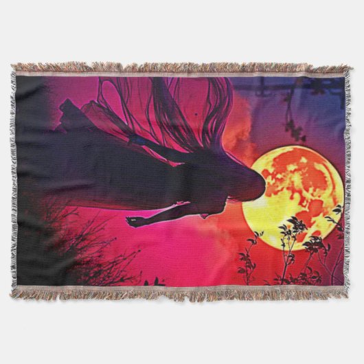 Couverture Red Moon Shadow Woman Conception de mystère (Devant)