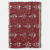 Couverture Red Toile De Jouy Coquette Christmas Foliage (devant Vertical)