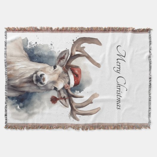 Couverture Reindeer de Noël, personnalisable (Devant)