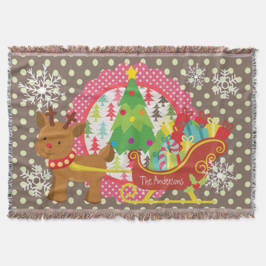 Couverture Reindeer et Sleigh Christmas Holiday Thot (Devant)