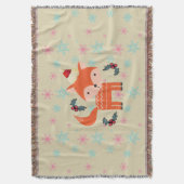 Couverture Renard Orange À Santa Hat Joli Noël Whimsical (devant Vertical)