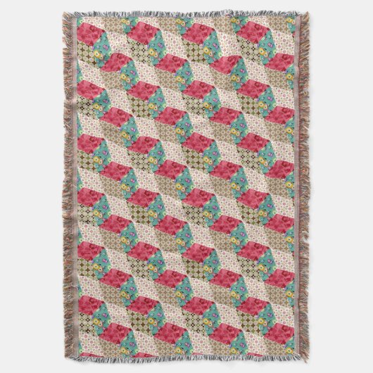 Couverture Repose de courtepointe patchwork Abstraite (devant Vertical)