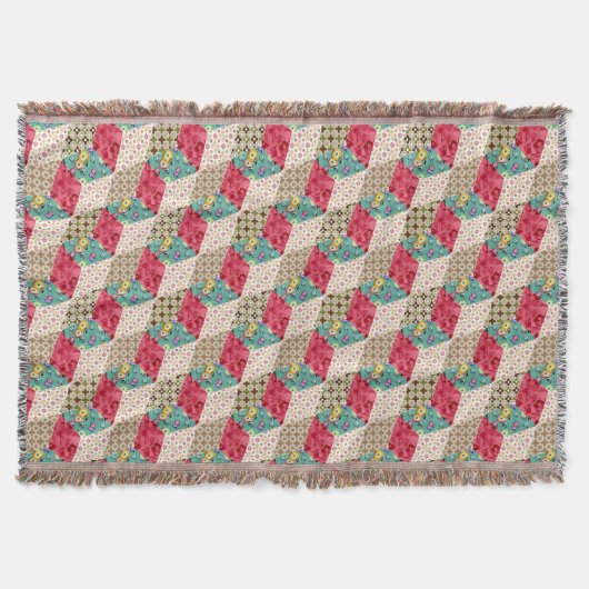 Couverture Repose de courtepointe patchwork Abstraite (Devant)