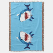 Couverture Requin de dessin animé nageant sous l'eau (devant Vertical)