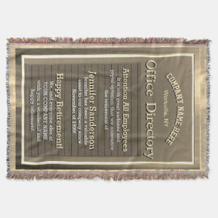 Couverture Retraite d'or vintage faite sur commande de signe