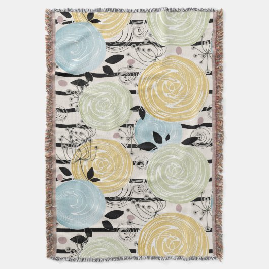 Couverture Rétro, abstract flowers (devant Vertical)