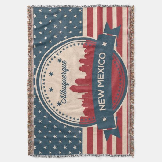 Couverture Retro Alberquerque New Mexico Skyline (devant Vertical)