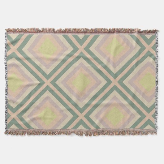 Couverture Rétro Chic Géométrique Pastel Citron (Devant)