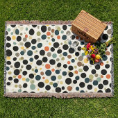 Couverture Rétro Chic Multicolore Vibrant à pois