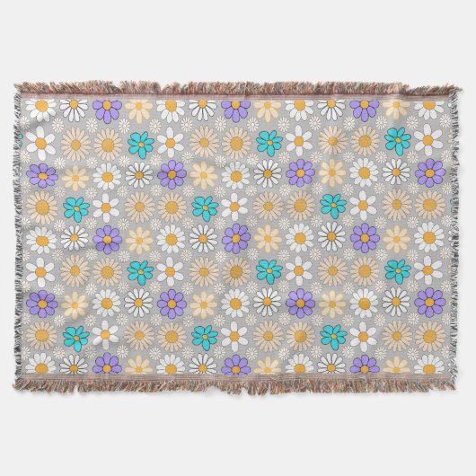 Couverture Retro Daisy Motif Simple.01. Gray BG (Devant)