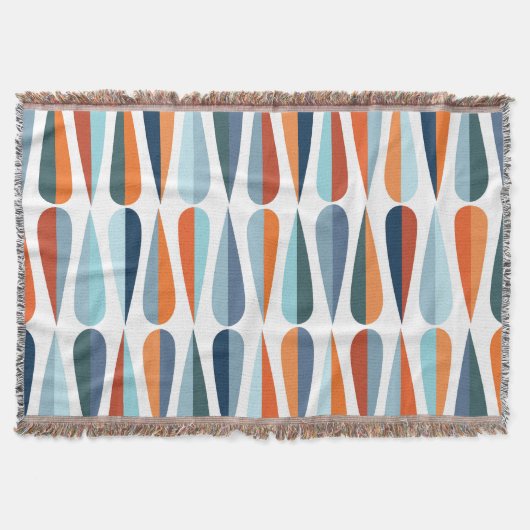 Couverture Rétro du milieu du siècle, goutte forme motif. (Devant)