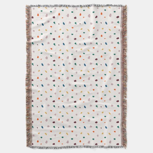 Couverture Retro Erathy Terrazzo Imprimer Cosy Jetée Blanche (devant Vertical)
