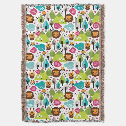 Couverture rétro faune de lion de safari d'enfants (devant Vertical)