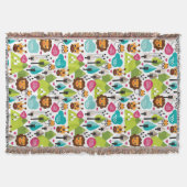 Couverture rétro faune de lion de safari d'enfants (Devant)