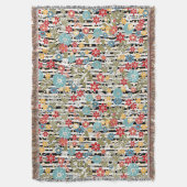 Couverture Rétro, floral rétro (devant Vertical)