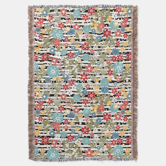 Couverture Rétro, floral rétro (devant Vertical)