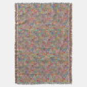 Couverture Retro Geometric Square Tile Pattern (devant Vertical)