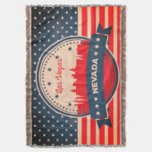 Couverture Rétro Las Vegas Nevada Skyline (devant Vertical)