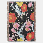 Couverture Retro Modern Seigaiha Sakura Flowers Japan party (devant Vertical)