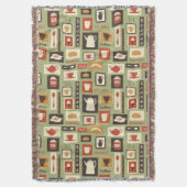 Couverture Rétro motif avec des plats de cuisine pour le (devant Vertical)